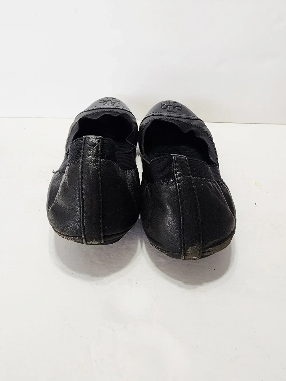 Tory Burch Black Patent Cap-Toe Ballet Flats Size 9